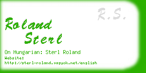 roland sterl business card